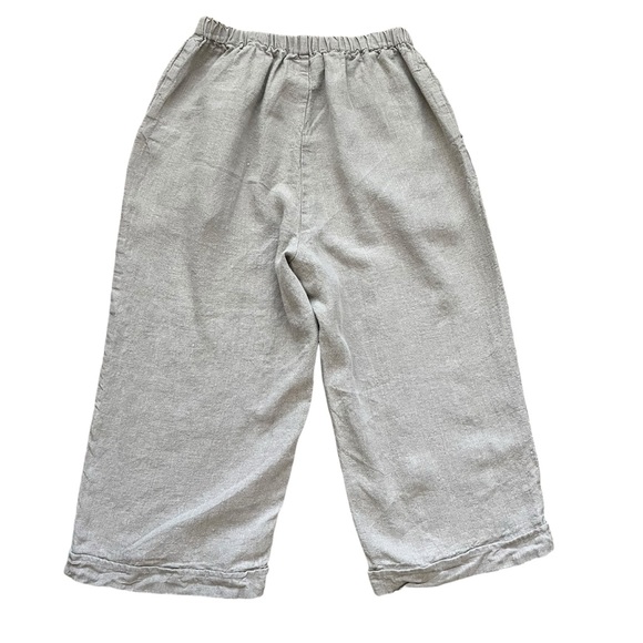 Flax linen cropped pants, size small - Picture 2 of 5